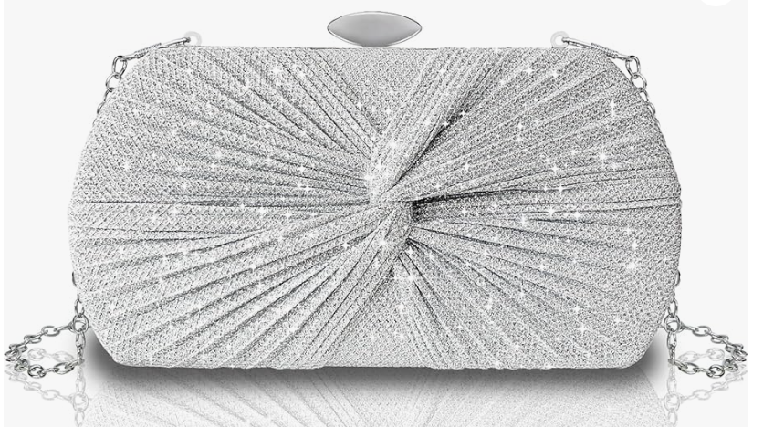 Rhinestone Purse Sparkly Bag Silver Diamond Purses for Women Upgrade Evening Prom Rhinestone Handbag Hobo Bag